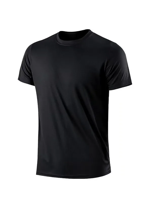Quick-drying Men Running Shirts Fitness Compression Gym Polyester Sports T-shirt Black 2023 Workout Training Muscle Fit Clothing Quick-drying Men Running Shirts Fitness Compression Gym Polyester Sports T-shirt Black 2023 Workout Training Muscle Fit Clothing