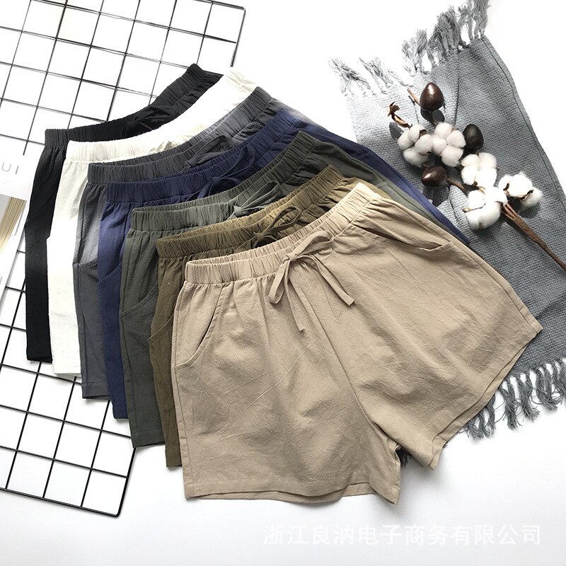 Women's Cotton Linen Shorts