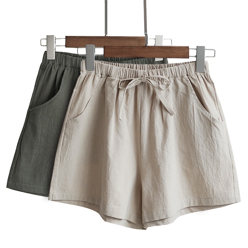 Women's Cotton Linen Shorts - Image 2