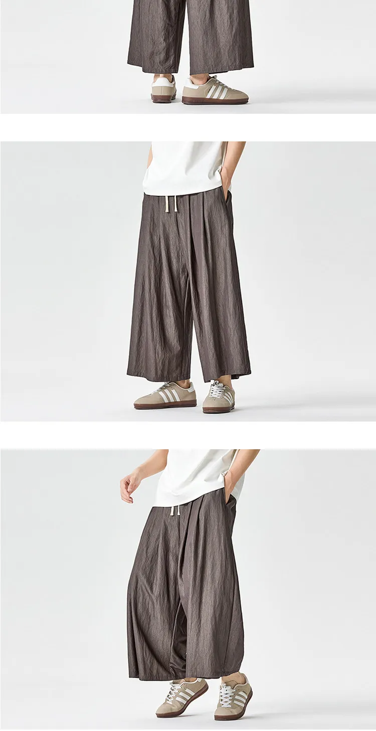 Wide Leg Pants Men Women Summer Thin Harajuku Oversized Loose Casual Trousers Unisex Style Solid Color Joggers Pants Streetwear