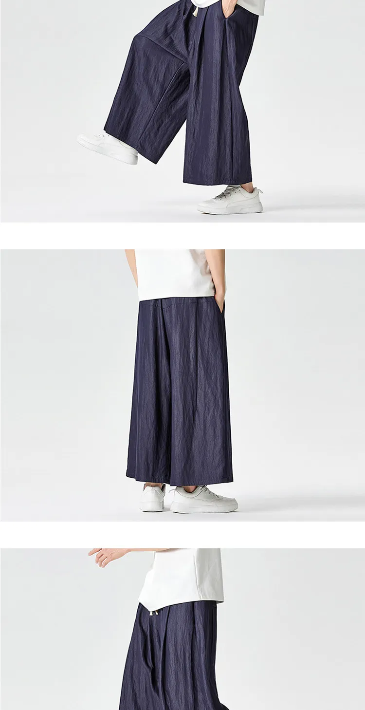 Wide Leg Pants Men Women Summer Thin Harajuku Oversized Loose Casual Trousers Unisex Style Solid Color Joggers Pants Streetwear