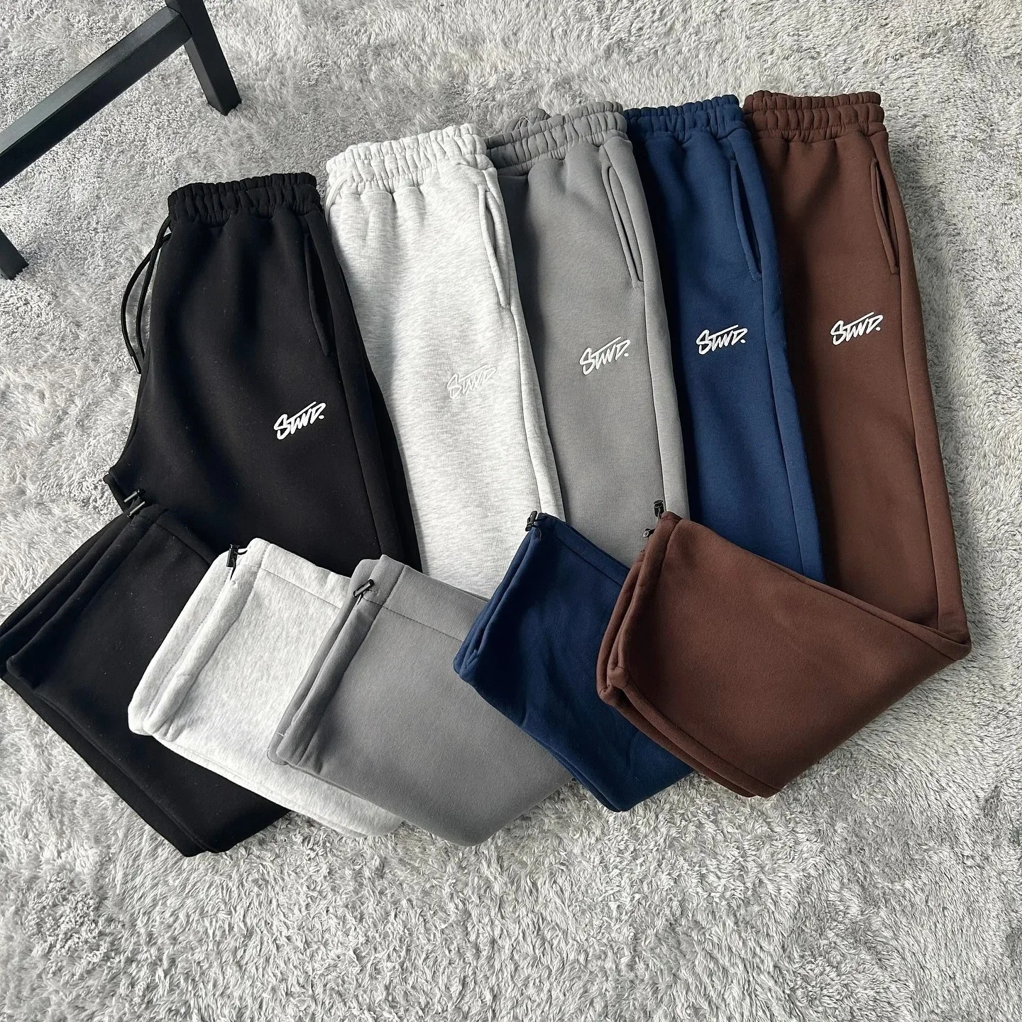 Foreign Trade Cross-Border European And American Spring New Retro Loose Straight-Leg Unisex Sweatpants Letter Casual High Street