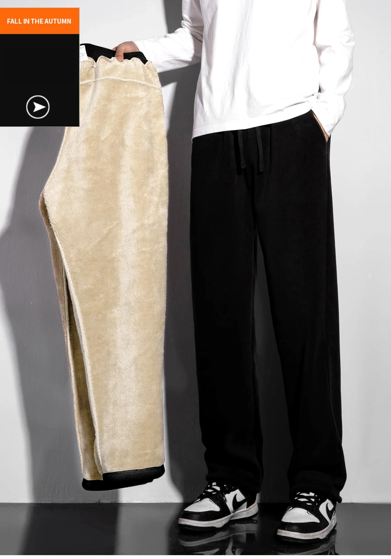YJKVUR Unisex 2026 Winter New Oversize Pants Men Women Warm Fleece Liner Drawstring Trousers Casual Comfortable Gym Sweatpants YJKVUR Unisex 2026 Winter New Oversize Pants Men Women Warm Fleece Liner Drawstring Trousers Casual Comfortable Gym Sweatpants