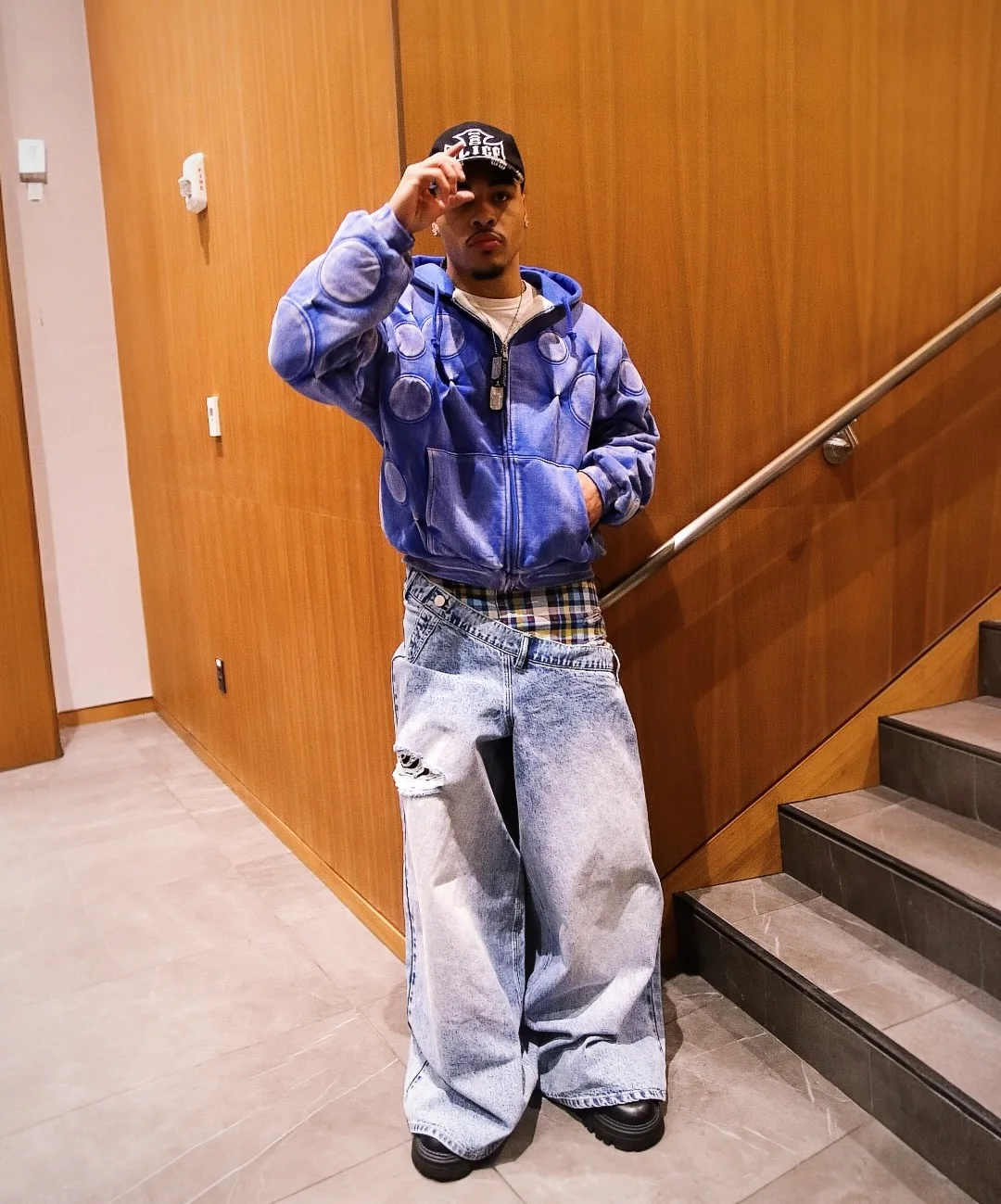 Y2k Slanted Runway Baggy Jeans Retro Plaid Patchwork Men Women Wide Leg Pants American Hip Hop Streetwear Unisex Casual Jeans Y2k Slanted Runway Baggy Jeans Retro Plaid Patchwork Men Women Wide Leg Pants American Hip Hop Streetwear Unisex Casual Jeans