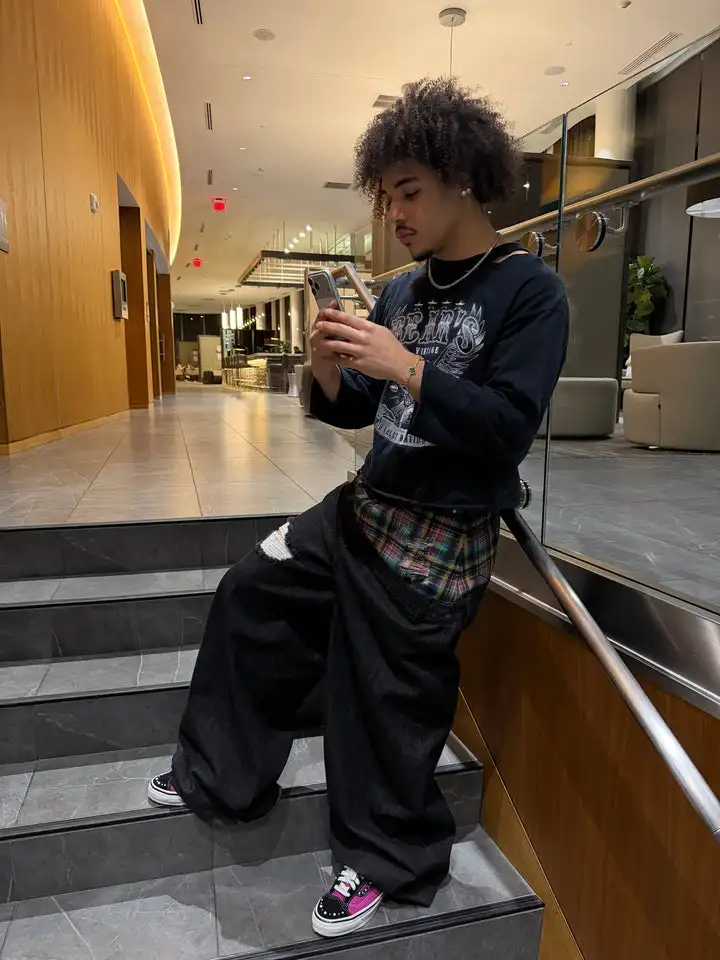 Y2k Slanted Runway Baggy Jeans Retro Plaid Patchwork Men Women Wide Leg Pants American Hip Hop Streetwear Unisex Casual Jeans Y2k Slanted Runway Baggy Jeans Retro Plaid Patchwork Men Women Wide Leg Pants American Hip Hop Streetwear Unisex Casual Jeans