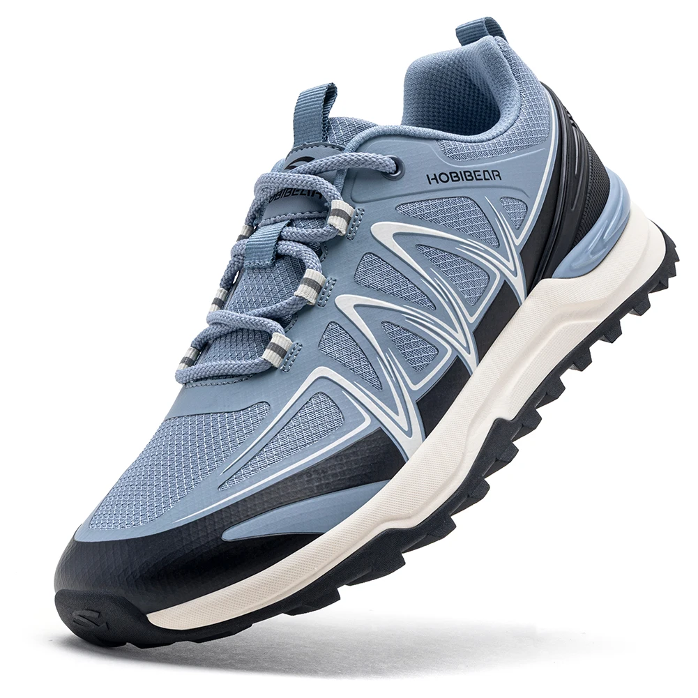 HOBIBEAR Unisex Wide Width Hiking Sneakers Outdoor Trail Running Shoes Artificial Leather Non Slip Lace-Up Walking Sneaker HOBIBEAR Unisex Wide Width Hiking Sneakers Outdoor Trail Running Shoes Artificial Leather Non Slip Lace-Up Walking Sneaker