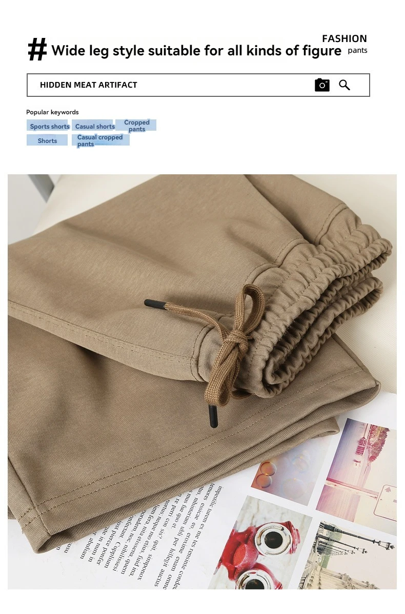 Fashionable Ultra-thin Cotton Neutral Capris Comfortable Versatile For Outdoor Training Loose and Breathable Shorts For Sports Fashionable Ultra-thin Cotton Neutral Capris Comfortable Versatile For Outdoor Training Loose and Breathable Shorts For Sports