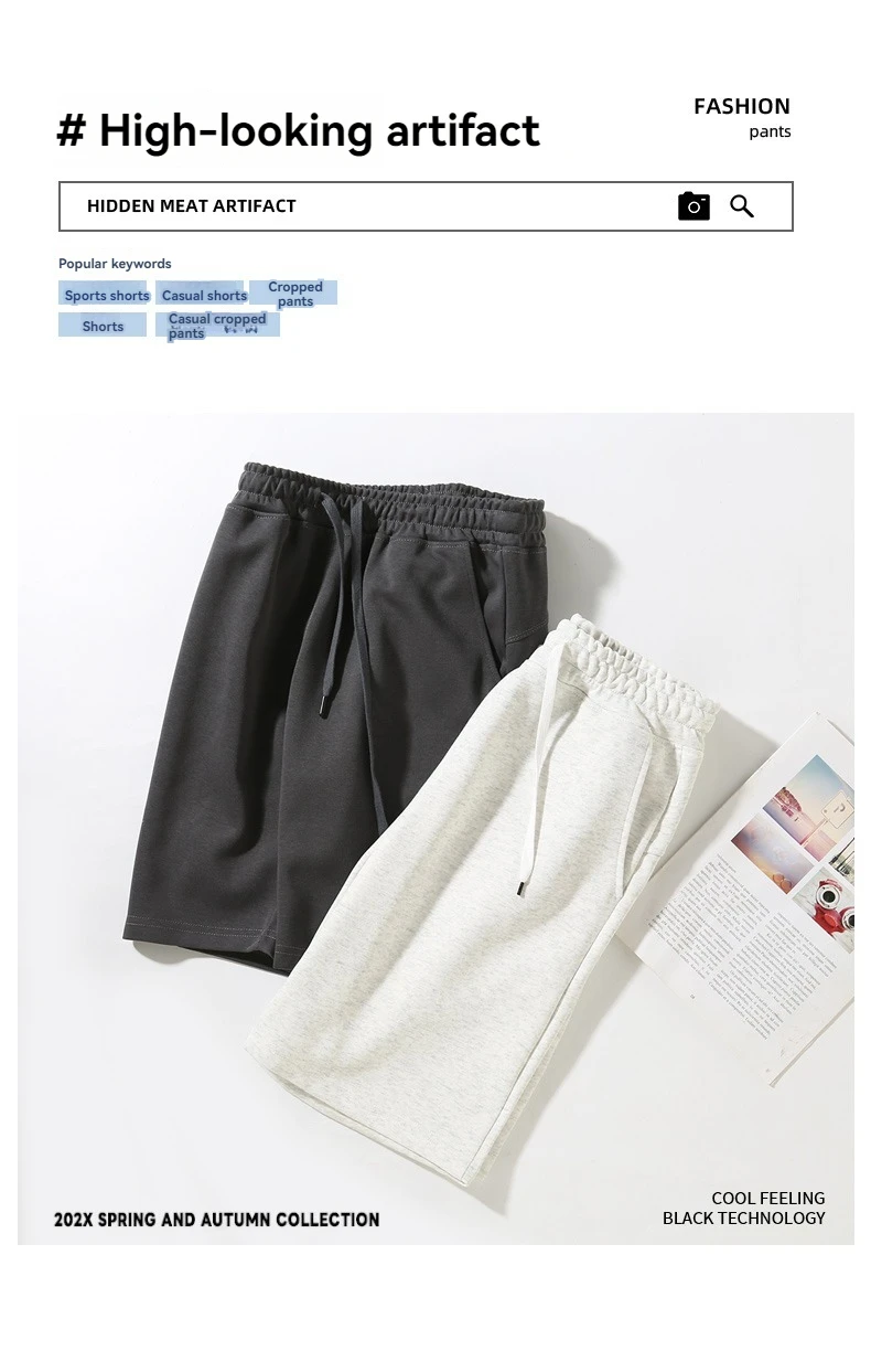 Fashionable Ultra-thin Cotton Neutral Capris Comfortable Versatile For Outdoor Training Loose and Breathable Shorts For Sports Fashionable Ultra-thin Cotton Neutral Capris Comfortable Versatile For Outdoor Training Loose and Breathable Shorts For Sports