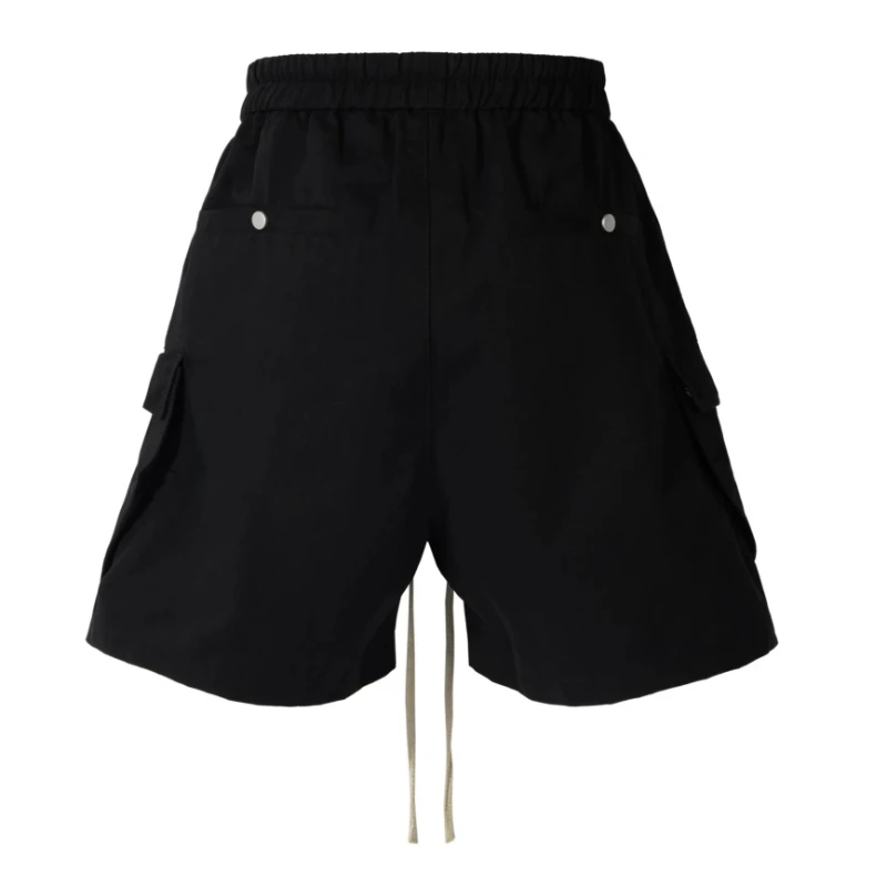 Mens Cargo Shorts Dark Drawstring Multi Pocket Shorts Harajuku Unisex Loose Fit Five Length Straight Leg Casual Streetwear New Mens Cargo Shorts Dark Drawstring Multi Pocket Shorts Harajuku Unisex Loose Fit Five Length Straight Leg Casual Streetwear New