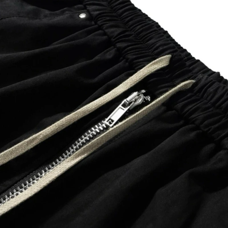 Mens Cargo Shorts Dark Drawstring Multi Pocket Shorts Harajuku Unisex Loose Fit Five Length Straight Leg Casual Streetwear New Mens Cargo Shorts Dark Drawstring Multi Pocket Shorts Harajuku Unisex Loose Fit Five Length Straight Leg Casual Streetwear New