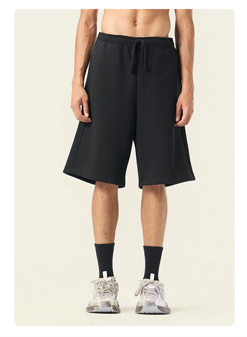 JMD Trendy 2026 Autumn Man 500gsm Fleece Shorts Unisex Casual Loose Heavy Weight Knee Length Shorts Streetwears QH0118 JMD Trendy 2026 Autumn Man 500gsm Fleece Shorts Unisex Casual Loose Heavy Weight Knee Length Shorts Streetwears QH0118