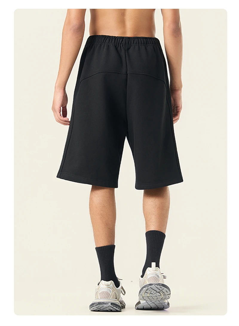 JMD Trendy 2026 Autumn Man 500gsm Fleece Shorts Unisex Casual Loose Heavy Weight Knee Length Shorts Streetwears QH0118 JMD Trendy 2026 Autumn Man 500gsm Fleece Shorts Unisex Casual Loose Heavy Weight Knee Length Shorts Streetwears QH0118