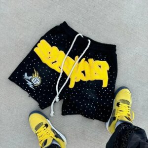 Y2K Harajuku Men's Shorts Letter-printed Sweatpants Fashion Quick-drying Shorts Street Hip Hop Breathable Loose Unisex Shorts