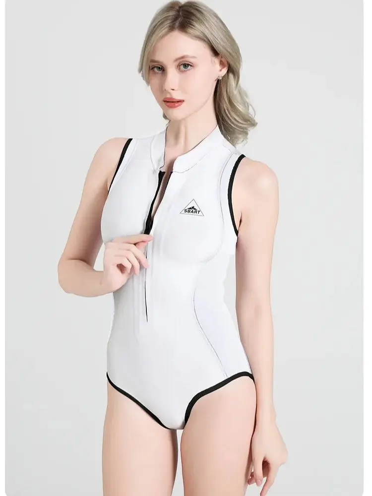 2MM Slim-fitting One-piece Diving Suit Warm Sleeveless Women's Wet Suit Freediving And Surfing Suit Swimsuit Beach swimsuit 2MM Slim-fitting One-piece Diving Suit Warm Sleeveless Women's Wet Suit Freediving And Surfing Suit Swimsuit Beach swimsuit