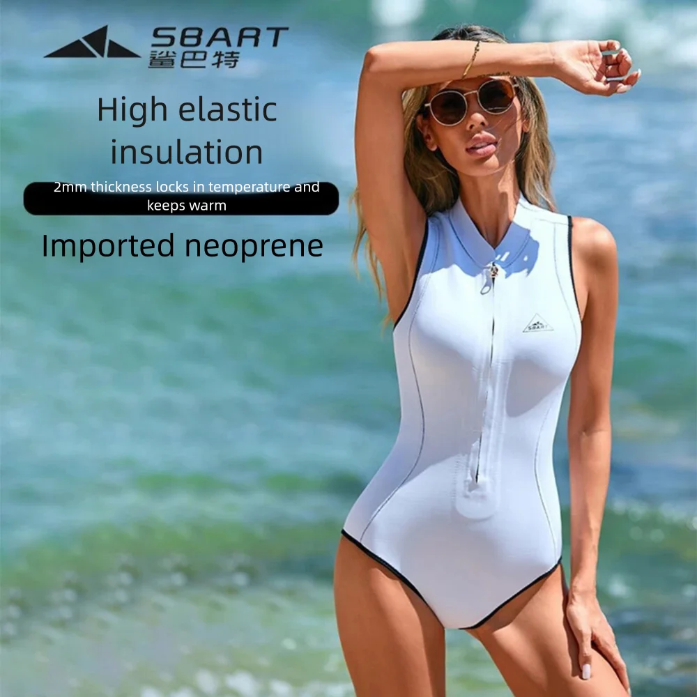 2MM Slim-fitting One-piece Diving Suit Warm Sleeveless Women's Wet Suit Freediving And Surfing Suit Swimsuit Beach swimsuit 2MM Slim-fitting One-piece Diving Suit Warm Sleeveless Women's Wet Suit Freediving And Surfing Suit Swimsuit Beach swimsuit