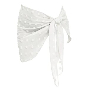 Chiffon Material Beach Dress Short Length UPF Protection Sarongs Sheer Fabric Wearable Design Cover Up Skirt Beach Wear