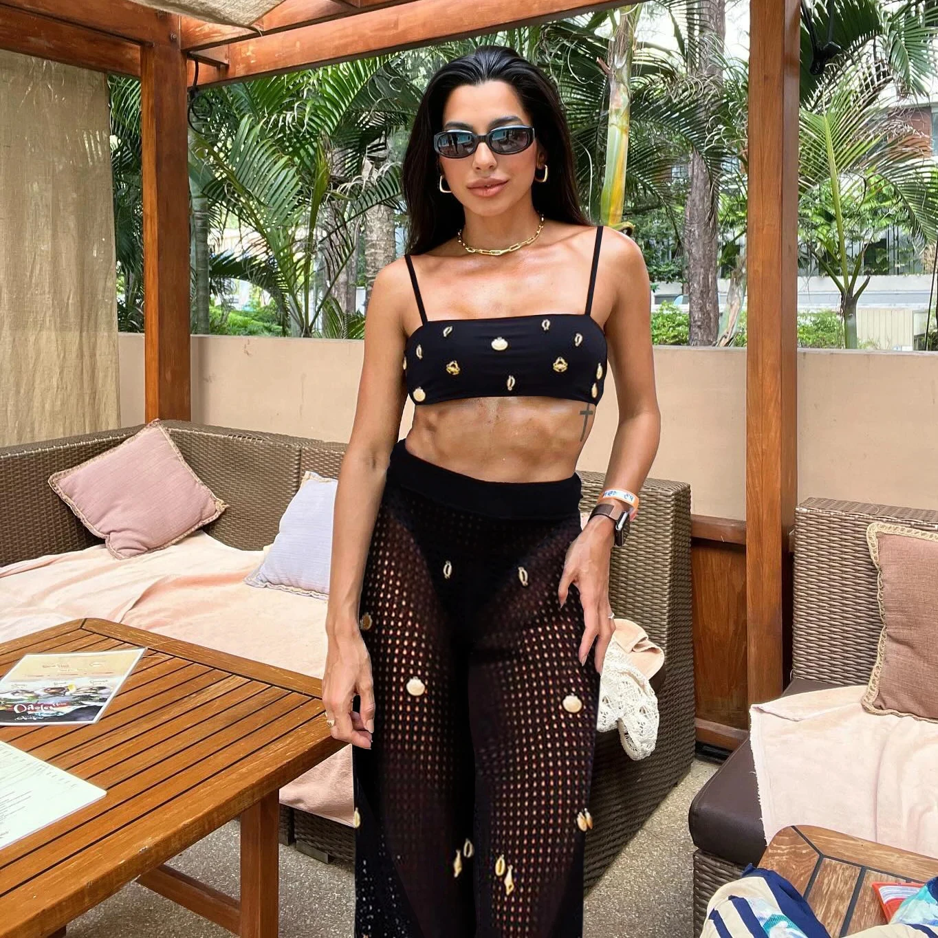 Sexy 3 Pieces Bikini Women Swimsuit With Crochet Pants Female Swimwear One Shoulder Bikini Tassels Swim Suit Bodysuit Beachwear Sexy 3 Pieces Bikini Women Swimsuit With Crochet Pants Female Swimwear One Shoulder Bikini Tassels Swim Suit Bodysuit Beachwear