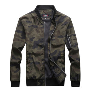 Men's Bomder Jacket in Camouflage Print