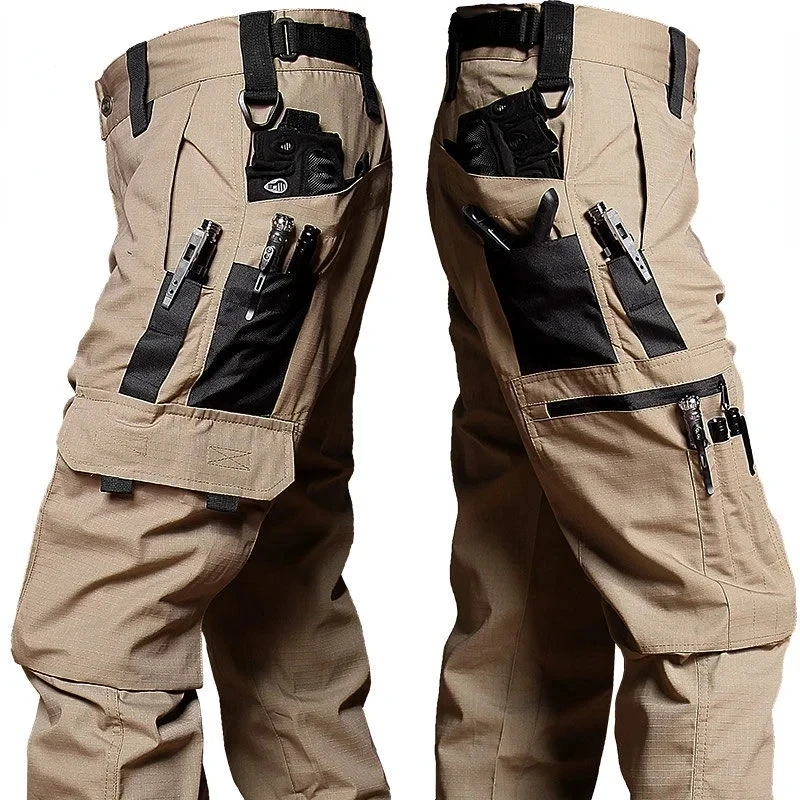 Wear Resistant Work Pant Man Multi-pocket Straight Cargo Trousers Outdoor Jogging Tactical Pants Spring Autumn Casual Trousers Wear Resistant Work Pant Man Multi-pocket Straight Cargo Trousers Outdoor Jogging Tactical Pants Spring Autumn Casual Trousers