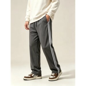 Sweatpants Casual Pants Man Long Clothes Autumn Men Clothing Cargo Youth 2026 Drawstring Elastic Waist Y2k Sports Knitted Pants