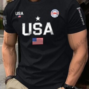 2026 New USA Flag Graphic Men Surfing T-shirt Summer Sports Quick Dry Tees Casual United States Print Streetwear Kids/Adult Tops