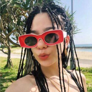 Women's Two Tone Rectangular Sunglasses