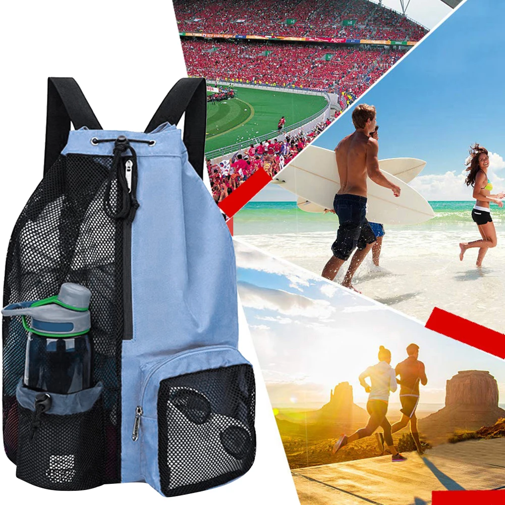Mesh Drawstring Gym Bags for Swimming Pool Sports Beach Mesh Drawstring Backpack for Men Women Swimmers Workout Gear Cinch Bag