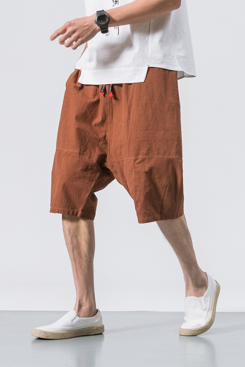 Men's Breathable Calf Length Elastic Waist Shorts - Image 5